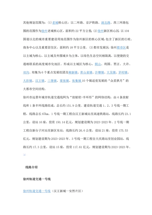 徐州轻轨规划高清图远期规划徐州地铁公司公布.docx