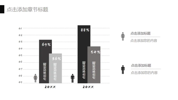 无色主义设计风格商务通用PPT模板