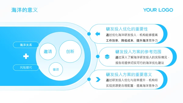 蓝色简约风PPT模板_世界海洋日科普活动PPT模板