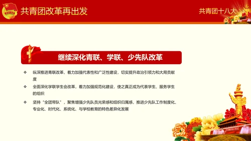 中国共青团十八大精神学习解读PPT模板