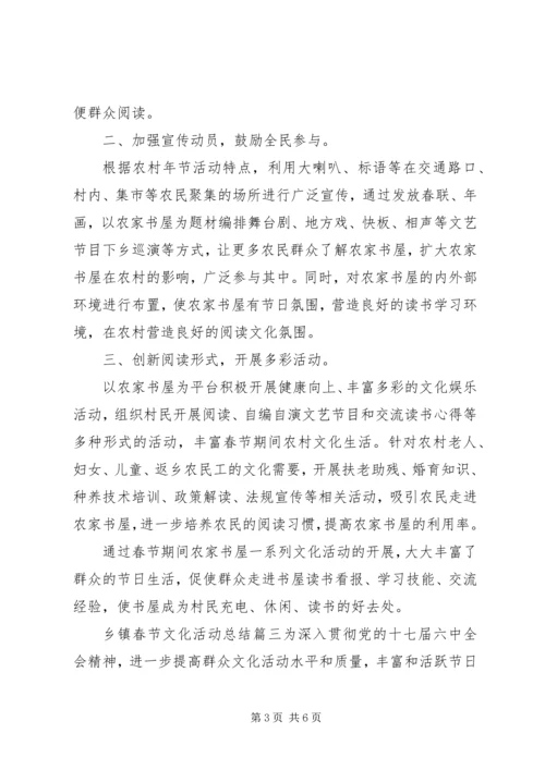 乡镇春节文化活动总结.docx