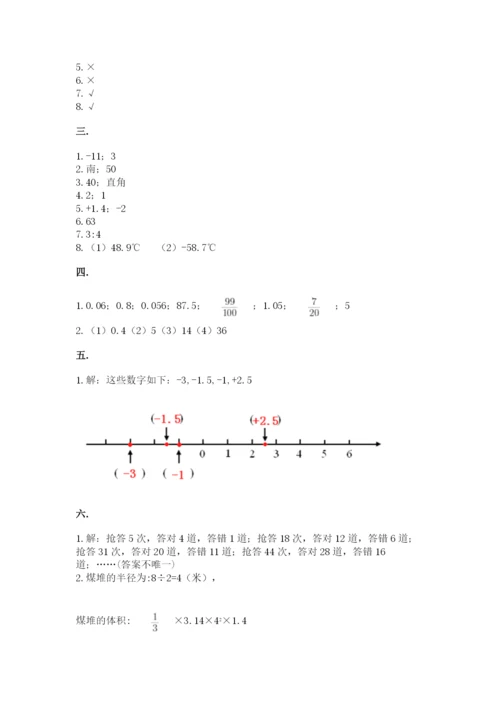 小学毕业班数学检测卷附答案【能力提升】.docx
