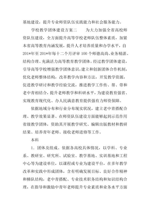 学校教学团队建设专业方案.docx