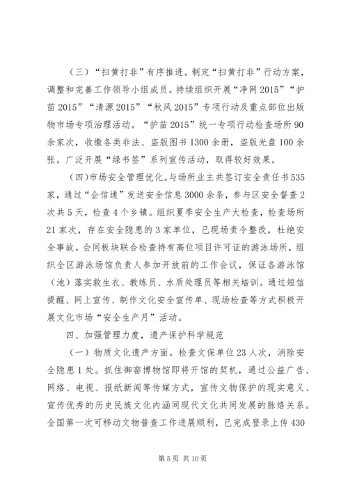 文体工作上半年总结及下半年计划.docx