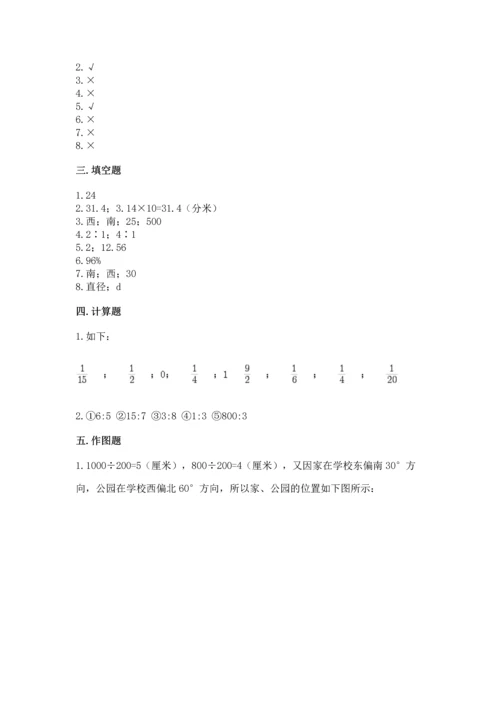 人教版六年级上册数学期末测试卷（b卷）word版.docx