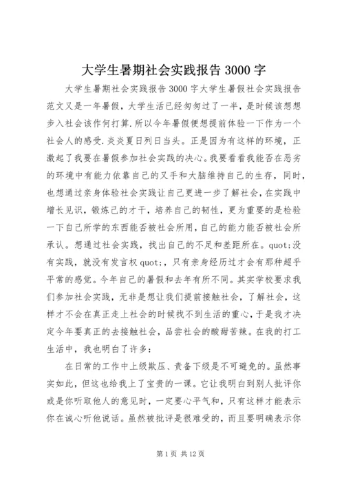 大学生暑期社会实践报告3000字.docx