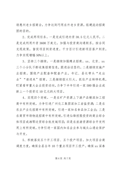 县招商引资工作情况汇报 (10).docx
