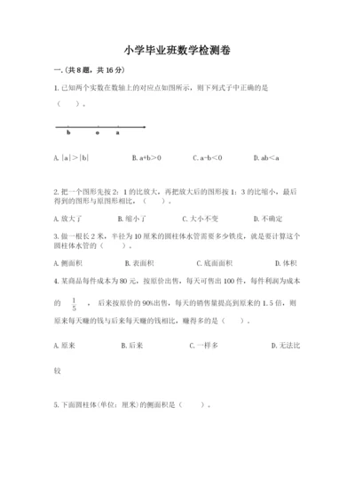 小学毕业班数学检测卷及答案1套.docx