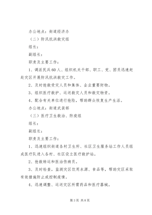 街道办防汛抗洪应急预案.docx