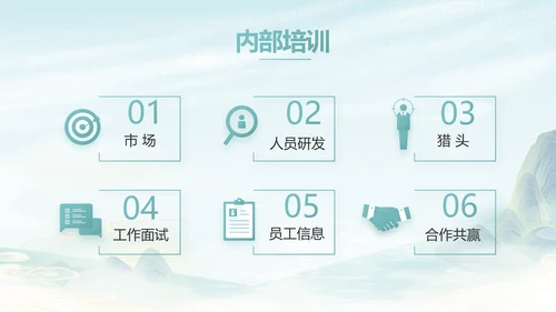 蓝色中国风春天春旅游电子相册PPT
