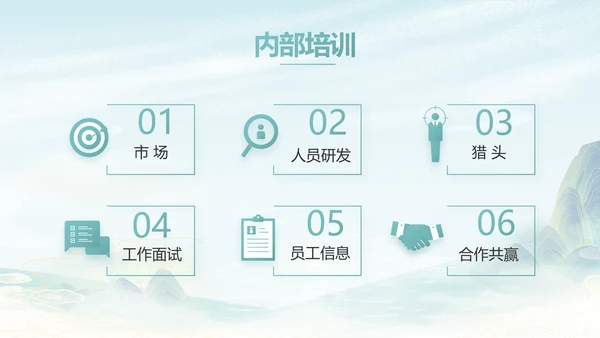 蓝色中国风春天春旅游电子相册PPT