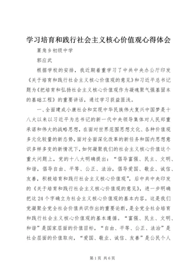 学习培育和践行社会主义核心价值观心得体会 (7).docx