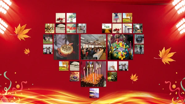 喜庆奢华风生日晚宴邀请函通用PPT模板