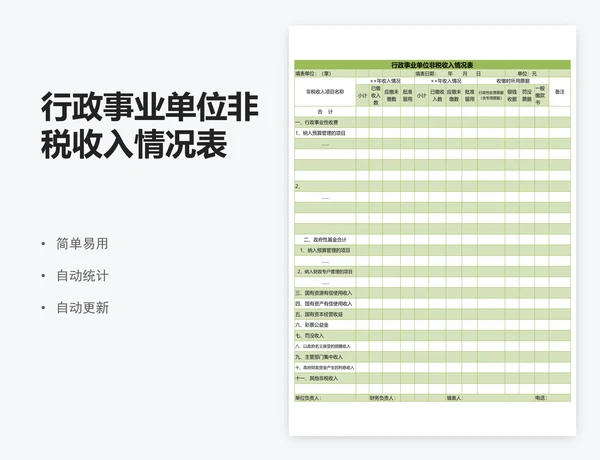 行政事业单位非税收入情况表