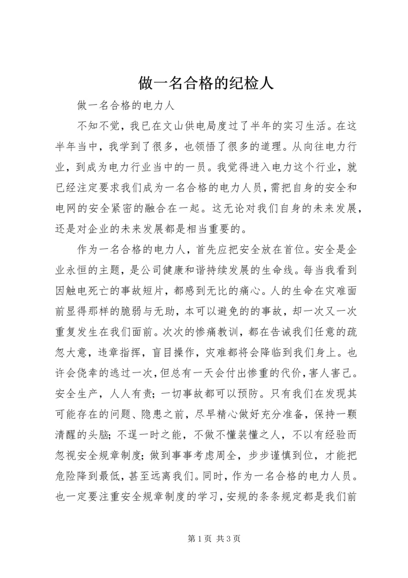 做一名合格的纪检人 (3).docx