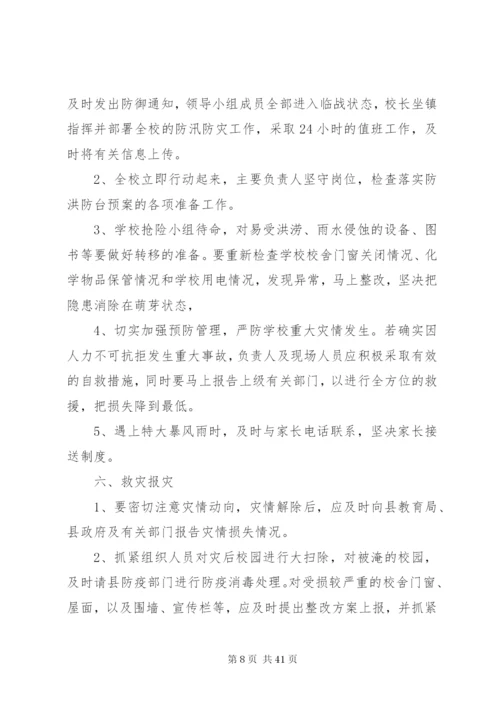 学校防洪防汛工作应急预案某年.docx