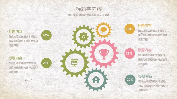 复古精美手绘花卉ppt动态模板