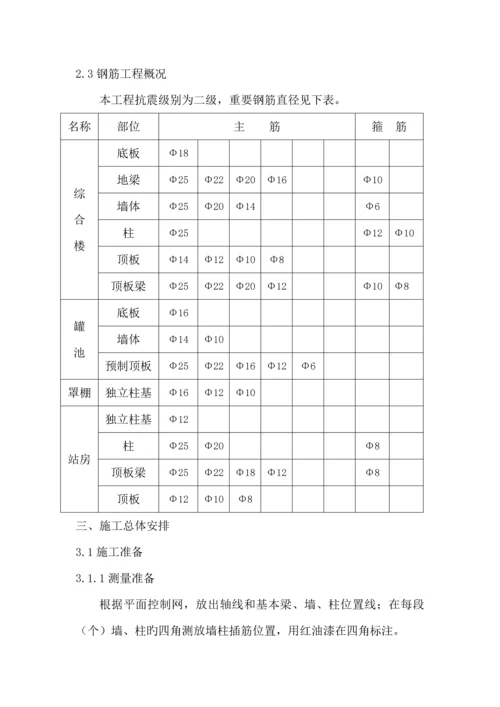 加油站钢筋关键工程综合施工专题方案hw.docx