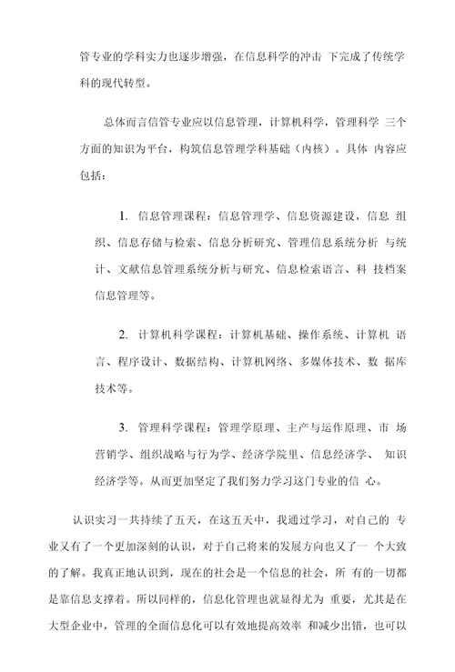 信管专业见习报告。。