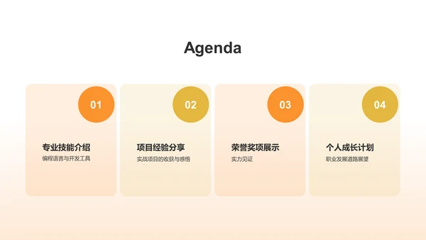 橙色手绘风IT精英求职简历PPT模板
