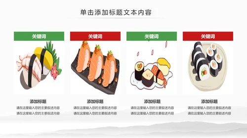 日式餐厅餐饮酒店日本料理寿司PPT模板