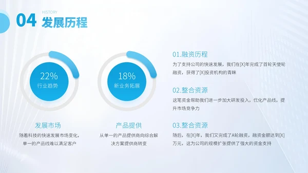 蓝色商务风企业介绍PPT模板