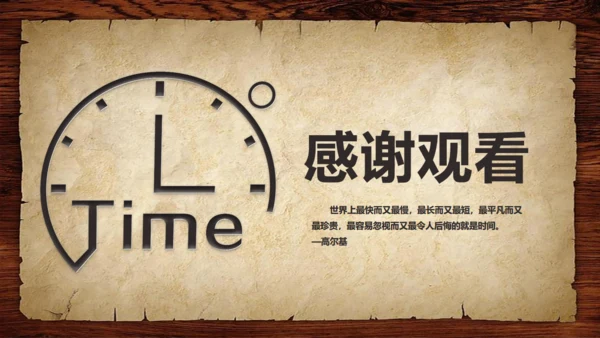 复古怀旧风时间管理教学培训通用PPT课件模板