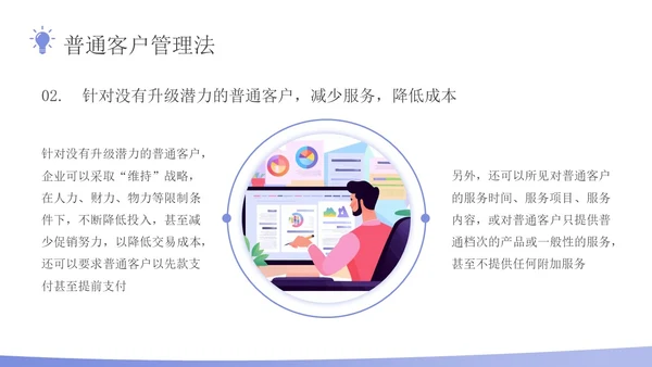 蓝色插画风客户分级管理企业员工培训PPT课件