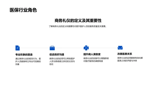 商务礼仪在医疗行业中的应用PPT模板