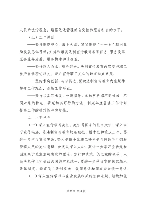 某局法制宣传教育的第五个五年规划 (3).docx