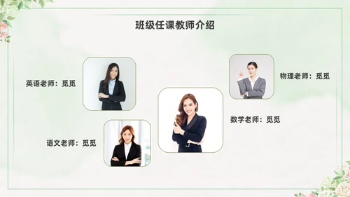 期中质量分析绿色水彩小清新初中期中家长会PPT课件