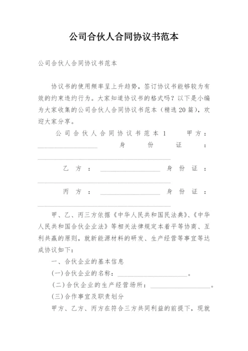 公司合伙人合同协议书范本.docx