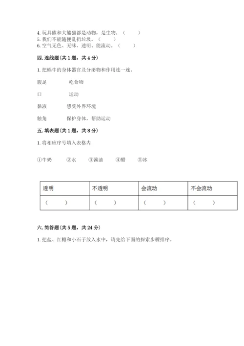 教科版小学科学一年级下册期末测试卷含答案（培优b卷）.docx