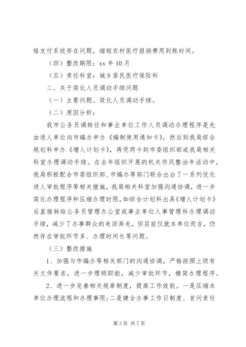 人社局述责述德述廉存在问题整改方案.docx