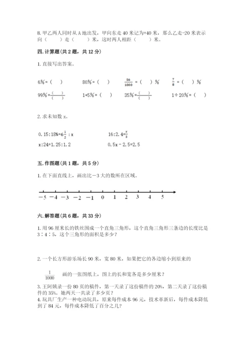 小学六年级下册数学期末卷附参考答案（b卷）.docx