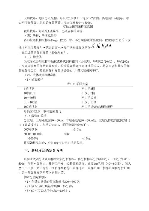 动物营养学实验指导饲料分析与饲料检测技术