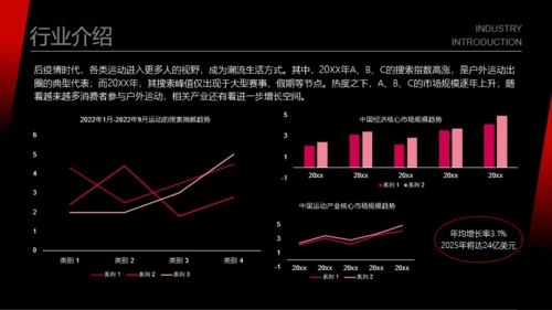 红色扁平风文化类企业宣传PPT模板