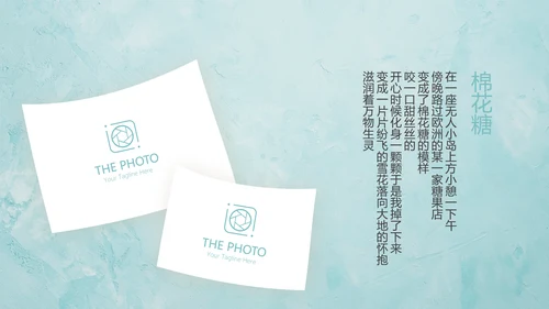 手绘冷艳唯美小清新旅行电子相册PPT动态模板