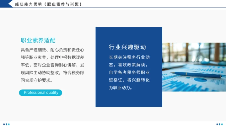 会计学专业大学生职业生涯规划发展展示(税务顾问方向)PPT模版