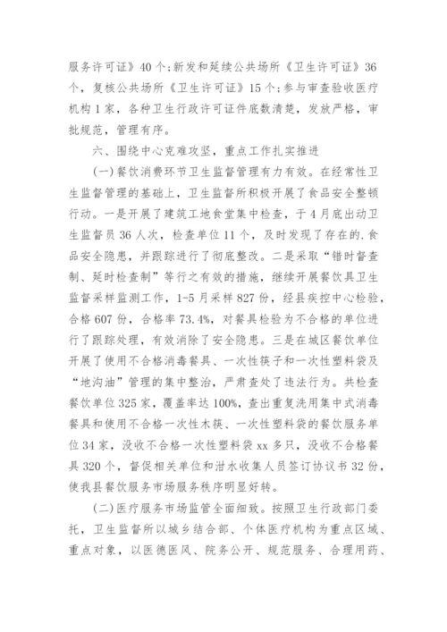 卫生监督工作总结_2.docx