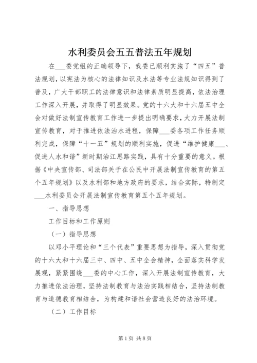 水利委员会五五普法五年规划.docx