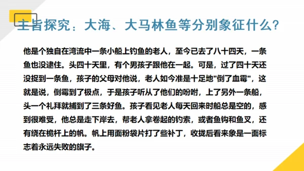《老人与海》课件高中语文通用PPT课件模板