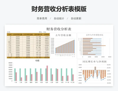 财务营收分析表模版