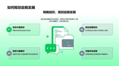 初中新生适应报告PPT模板