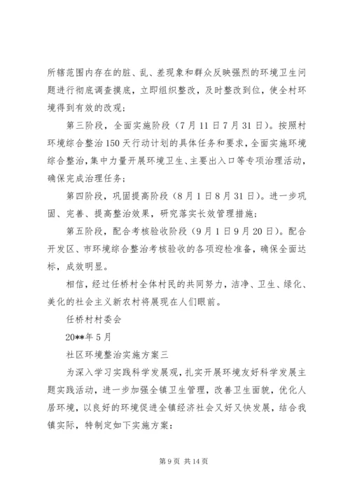 社区环境整治实施计划方案范文.docx