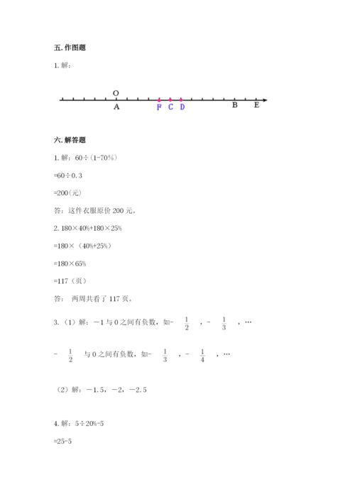 人教版六年级下册数学期末测试卷及一套答案.docx