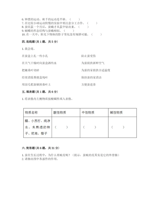 教科版三年级下册科学期末测试卷精品【预热题】.docx