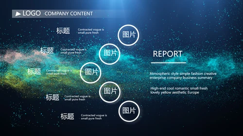 唯美星空商业计划书商务动态PPT
