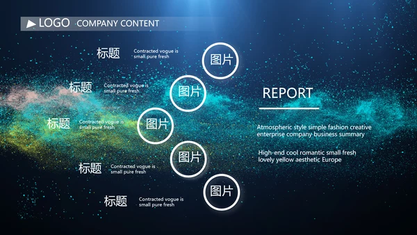 唯美星空商业计划书商务动态PPT