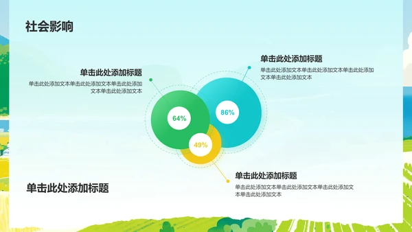 绿色手绘风大学生社会实践PPT模板